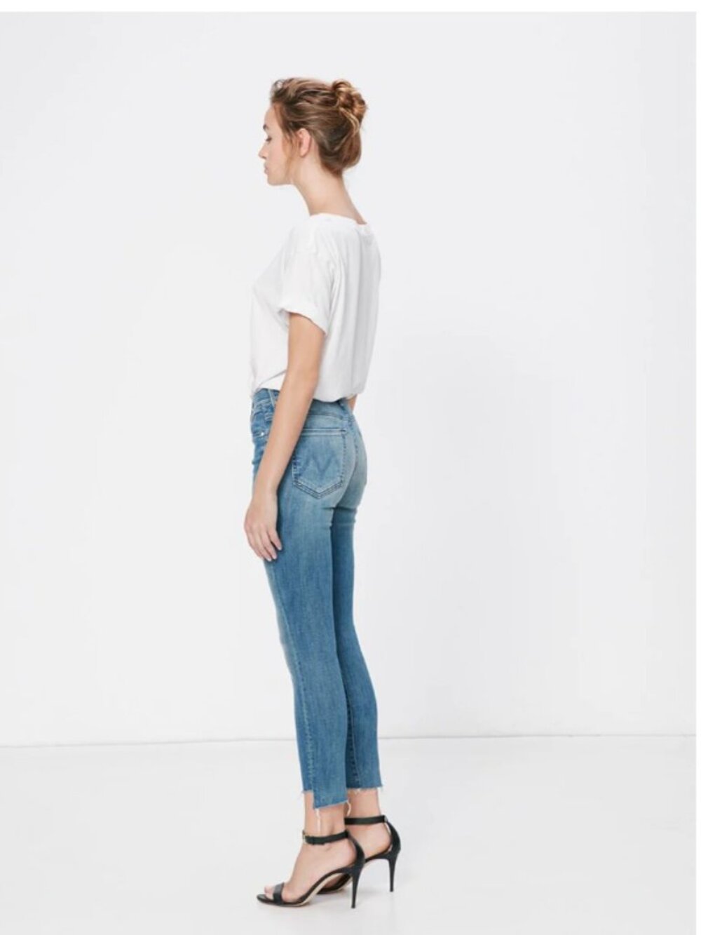 MOTHER The Stunner Ankle Step Fray Jean Good Girls Do size 26 - Picture 2 of 12